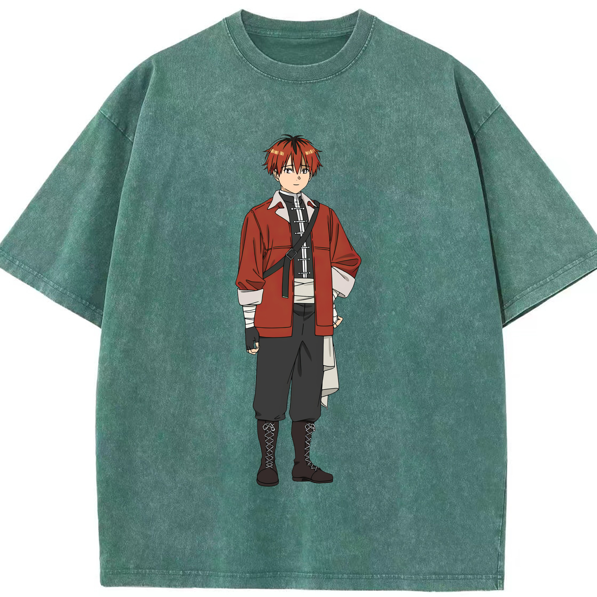 （画像用） 葬送のフリーレン Frieren 綿100% ヴィンテージ風 半袖Tシャツ（フロントプリント）